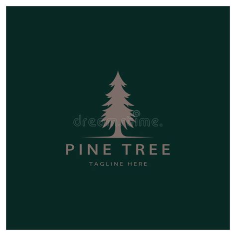 Simple Pine Or Fir Tree Logo Evergreen For Pine Forest Adventurers