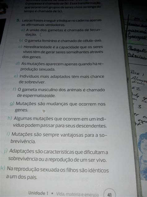 No Caderno Indique As Afirmativas Corretas - 10