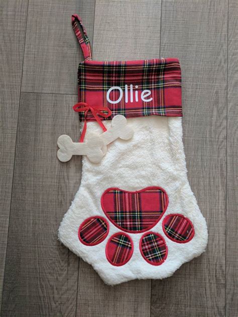 Dog Stocking Paw Stocking Stockings for Pets Stocking in - Etsy