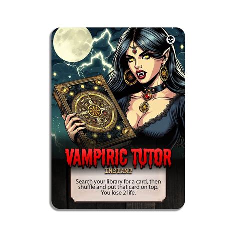 Vampiric Tutor Custom Proxy Mtg Etsy