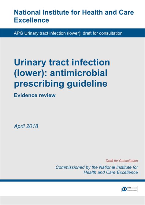 Nice Guideline Urinary Tract Infection Lower Antimicrobial