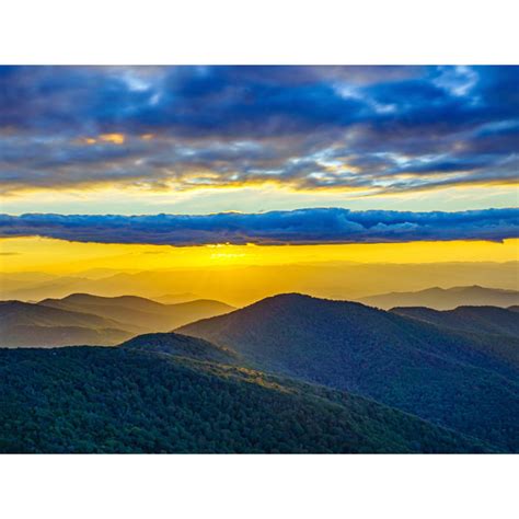 Made & Curated Golden Sunset at Blue Ridge Mountains Asheville, North ...