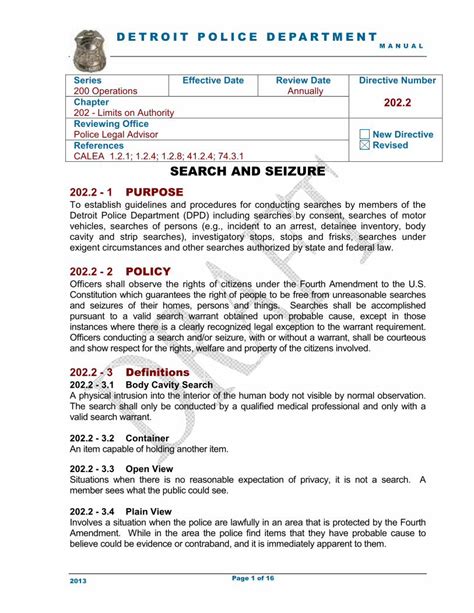 PDF PENDING 202 2 Search And Seizure Detroit And Seizure Pdfand