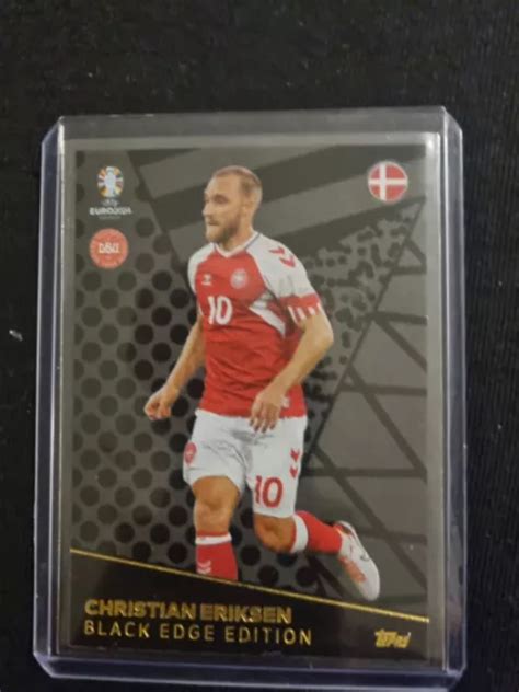 Carte Topps Match Attax Uefa Euro Eriksen Be Black Edge Edition