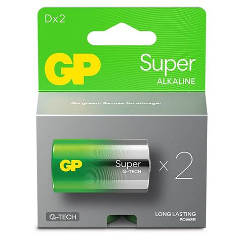 GP Super Alkaline D Batteri 13A LR20 2 Pak