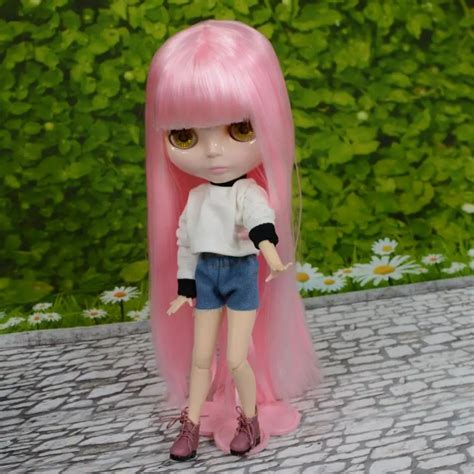 Buy Nude Blyth Doll Pink Long Hair Can Choose Normal