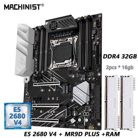 MACHINIST Kit De Placa Base MR9D PLUS X99 Combo Xeon E5 2680 V4 LGA