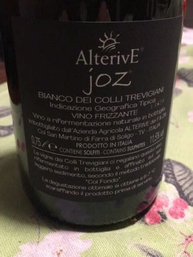 Alterive Joz Bianco Dei Colli Trevigiani Frizzante Vivino Us