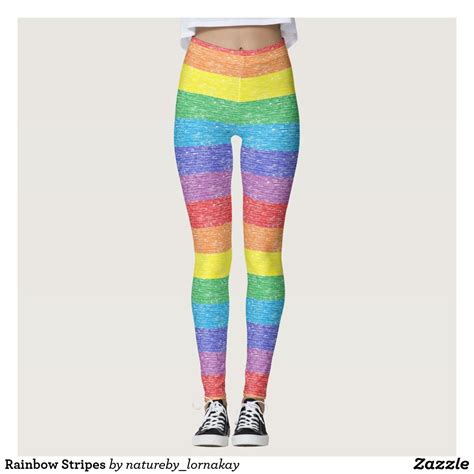 Rainbow Stripes Leggings Zazzle