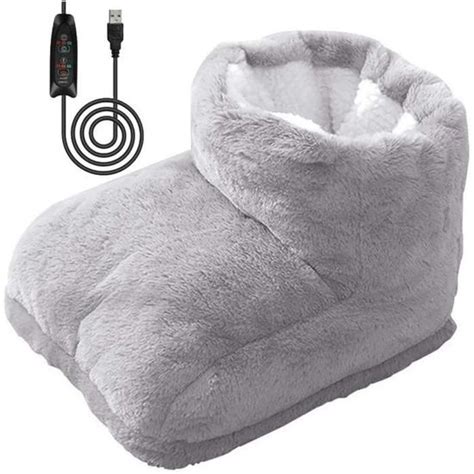 Chauffe Pieds Pantoufles Lectrique Usb Peluche Chauffant Trahoo