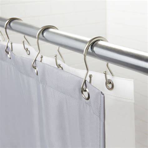 Umbra Double Shower Curtain Hooks Hang Liner And Decorative Curtain