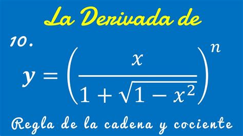 10 La derivada de una función elevada a la n YouTube