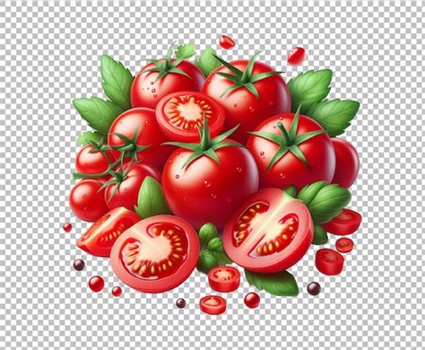 Premium Psd Fresh Tomato Red Cut Out Transparent Background Premium Psd