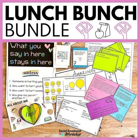 8 Quick Lunch Bunch Activities for Elementary School | Social Emotional Workshop