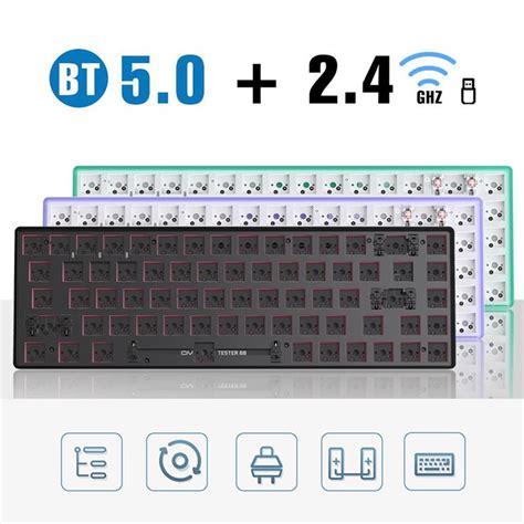 Key Custom Mechanical Keyboard Kit Hot Swappable Shaft Base Axis G Bluetooth Wireless