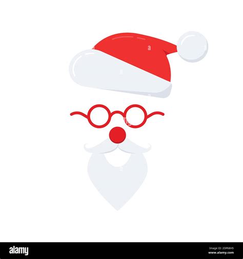 Christmas Santa Clause Photo Props Booth Isolated On White Background