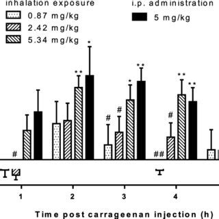 Inhibition Of Carrageenan Induced Paw Edema In Rats By Inhalation