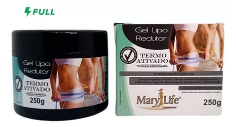 2 Gel Lipo Redutor De Gordura Celulite Estria Mary Life 250g Tipo De