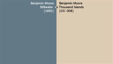 Benjamin Moore Stillwater Vs Thousand Islands Side By Side Comparison