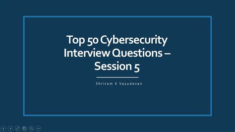 Top 50 Cybersecurity Interview Questions Set 5 Youtube