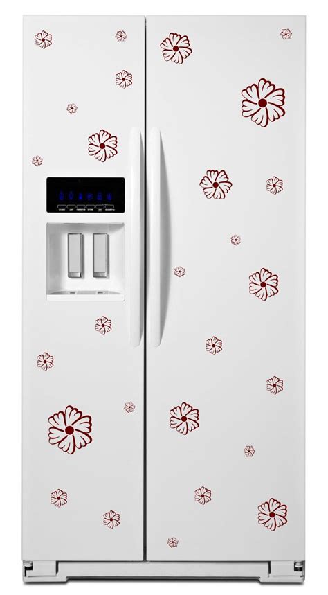 Refrigerator Design Decal 27 Give Your Refrigerator A Unique Floral