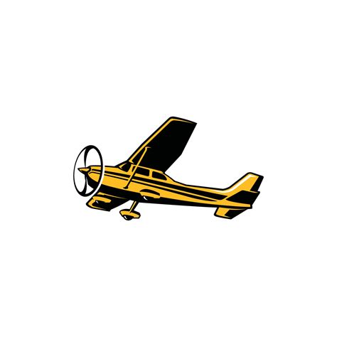 Light Aircraft Vector Small Plane Propeller 3332745 Vector Art At Vecteezy