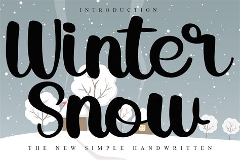 Winter Snow Font By Pinkmeca · Creative Fabrica