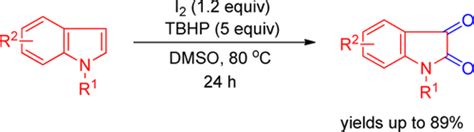 Synthesis Of Isatins By I Tbhp Mediated Oxidation Of Indoles Organic