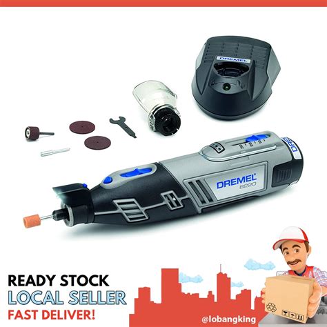 [instock] Dremel 8220 Cordless Rotary 12v Tool Kit 1 Attachment With 5 Accessories Shopee