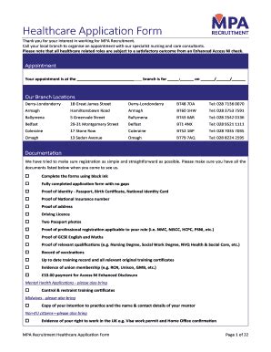 Fillable Online Mpa Healthcare Application Form V