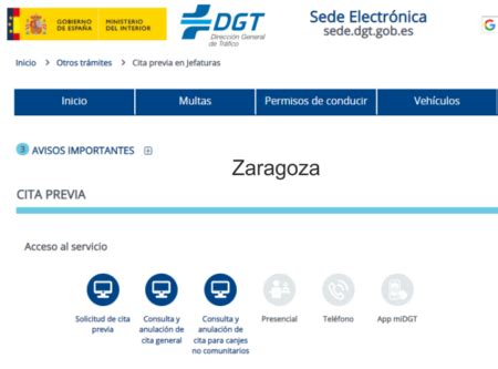 Dgt Zaragoza Pedir Cita Previa En La Jefatura De Tr Fico