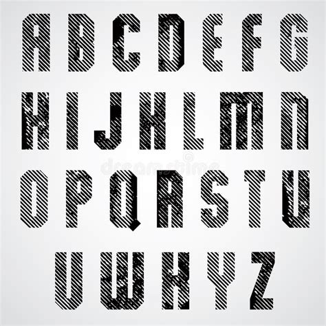 Grunge Font Stock Vector Illustration Of Font Alphabet 9266403