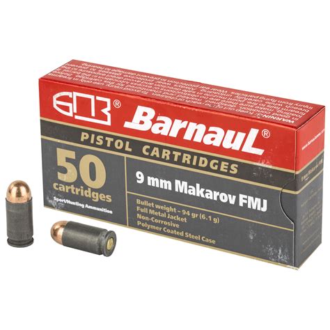 Florida Armory Specialty Barnaul Ammunition 9mm Makarov 94gr Full Metal Jacket Steel