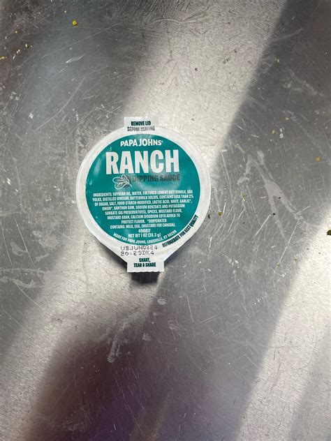 New ranch sauce design : r/PapaJohns