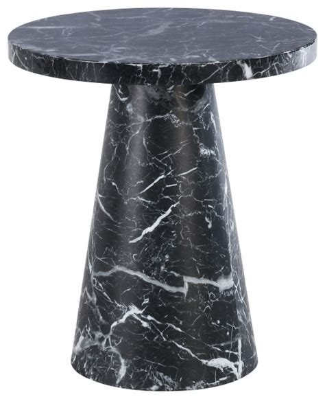 Omni Faux Marble 20 Round End Table Transitional Side Tables And