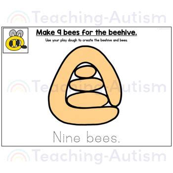 Bee Play Dough Mats Counting To Bugs And Insects Theme Activities