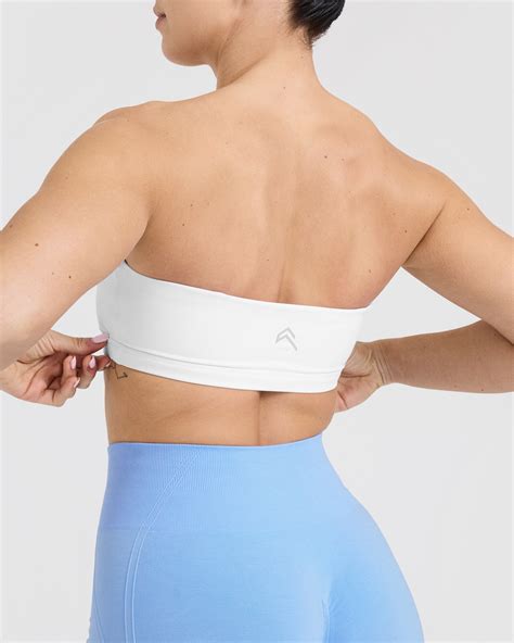 White Bandeau Bralette Removable Bra Pads Oner Active Us