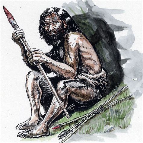 Were Neanderthals Master Tacticians When Hunting Woman Drawing