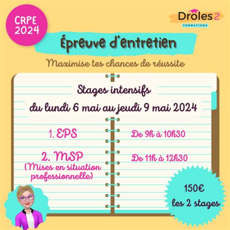 Crpe Preuve D Entretien Stages Intensifs D Eps Mises En