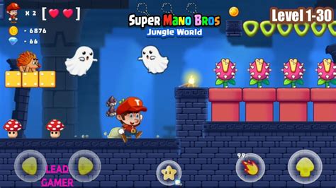 Super Mano Bros Jungle World Level 1 30 Gaming Gameplay Games YouTube