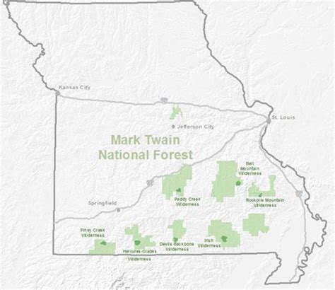 Mark Twain National Forest Dispersed Camping Map TMBtent