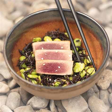 Hijiki Met Tuinbonen En Een Tataki Van Tonijn Hijiki Een Fantastische