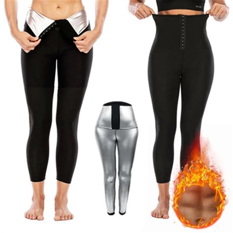 Women Hot Sweat Sauna Effect Slimming Leggings Silver Ion High Waist