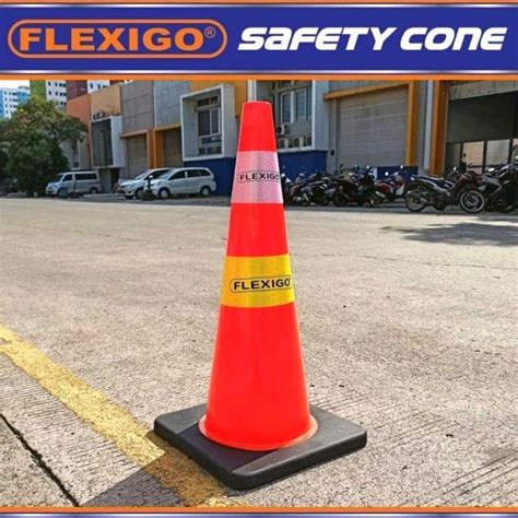 Jual Safety Traffic Cone Cm Kerucut Lalu Lintas Pvc Rubber Flexigo