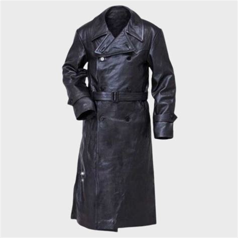 Gestapo Cowhide Trench Leather Coat Gestapo Cowhide Coat