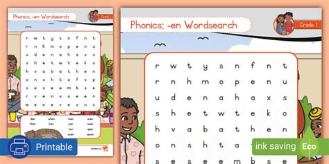 Grade 1 Phonics En Wordsearch Teacher Made Twinkl