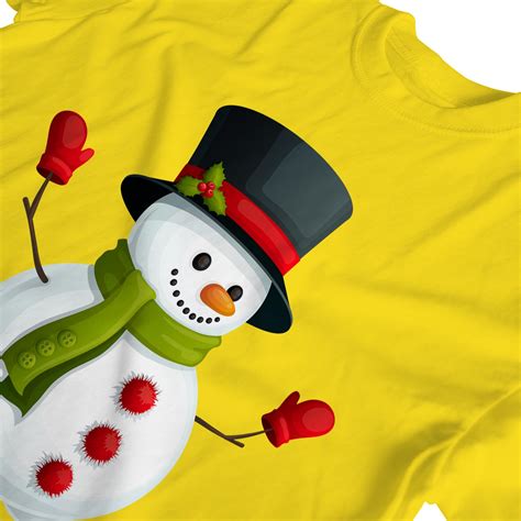 1tee Womens Classic Snowman Christmas T Shirt Ebay