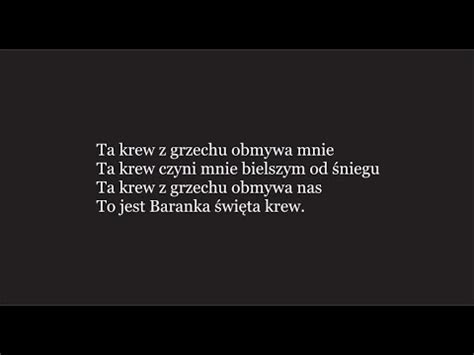 Ta krew z grzechów obmywa mnie piano podkład karaoke YouTube