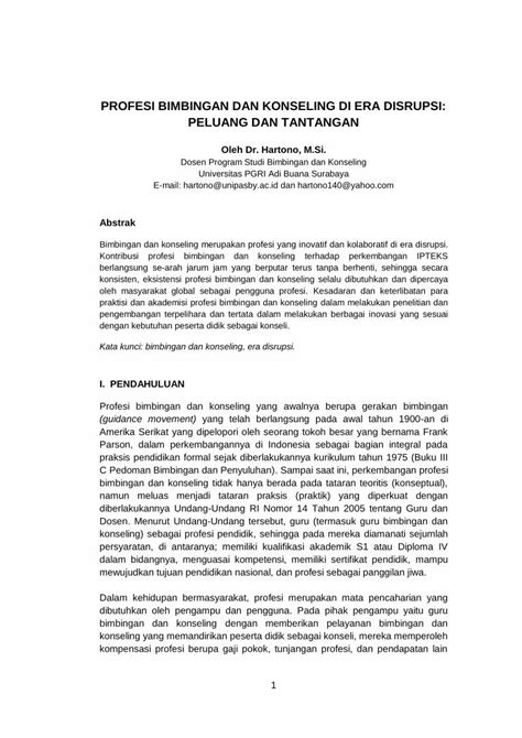 PDF PROFESI BIMBINGAN DAN KONSELING DI ERA DISRUPSI PROFESI