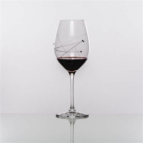 Abstract Bordeaux Red Wine Glasses Set Of 2 In T Box Julianna Glass